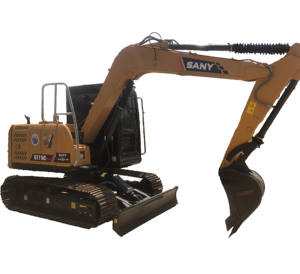 Excavatrice Sany SY75C Pro d'occasion de haute qualité, modèle 2023, 7,5 tonnes, moteur diesel, excellentes performances de travail à bas prix - Product Image 1