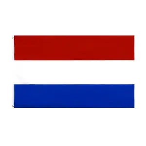 Grosir poliester dicetak Belanda merah putih bendera biru