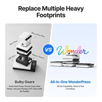 Four de séchage DTF Xtool WonderPress, presse à chaud automatique pour T-shirts et four de cuisson artisanal avec purificateur d'air pour vêtements
