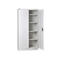 Armoire de classement à double porte en métal en gros, armoire de rangement moderne en acier, placard, prix bas, casier en métal avec étagères