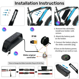 다운튜브 하일롱 전기자전거 배터리 E-BIKE 배터리 24V 36V 48V 52V 10AH 13AH 15AH 16AH 17AH 전기자전거 배터리 팩 - Product Image 6