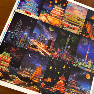 Personnalisé populaire chinois célèbre monument <span class=keywords><strong>Architecture</strong></span> scène de nuit <span class=keywords><strong>livre</strong></span> de peinture à gratter créatif bricolage tatouage autocollants enfant adulte - Product Image 4