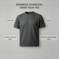 T-shirt en bambou avec infusion de charbon de bois, équipement technique, fibre de charbon de bambou, logo personnalisé, vente en gros, T-shirt en bambou frais