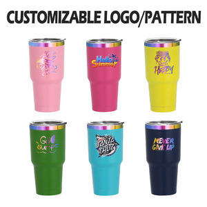 Taza <span class=keywords><strong>de</strong></span> Viaje Personalizada con Recubrimiento Iónico <span class=keywords><strong>de</strong></span> 30 oz, Taza Aislada al Vacío <span class=keywords><strong>de</strong></span> Doble Pared con Tapas y Grabado Láser Permanente - Product Image 3