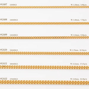 สร้อยคอทองคำแท้ชุบ 18K 14K 10K จากญี่ปุ่น สร้อยคอแฟชั่นแบบ Curb - Product Image 3