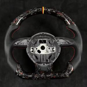 Volant sport en fibre de carbone véritable de haute qualité pour <span class=keywords><strong>Audi</strong></span> A3 A4 A5 A6 A7 RS3 RS4 RS5 RS6 RS7 B8.5 Q3 <span class=keywords><strong>Q5</strong></span> Q7, personnalisé - Product Image 3