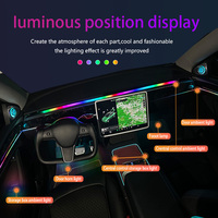 Bandeaux lumineux LED RGB en acrylique pour voiture, 18 en 1, symphonie de couleurs, éclairage d'ambiance intérieur universel pour voiture, Brésil