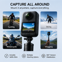Nouvelle caméra d'action Osmo 360 8K à double objectif, étanche, avec écran tactile WiFi, stabilisation, pour vlog et moto