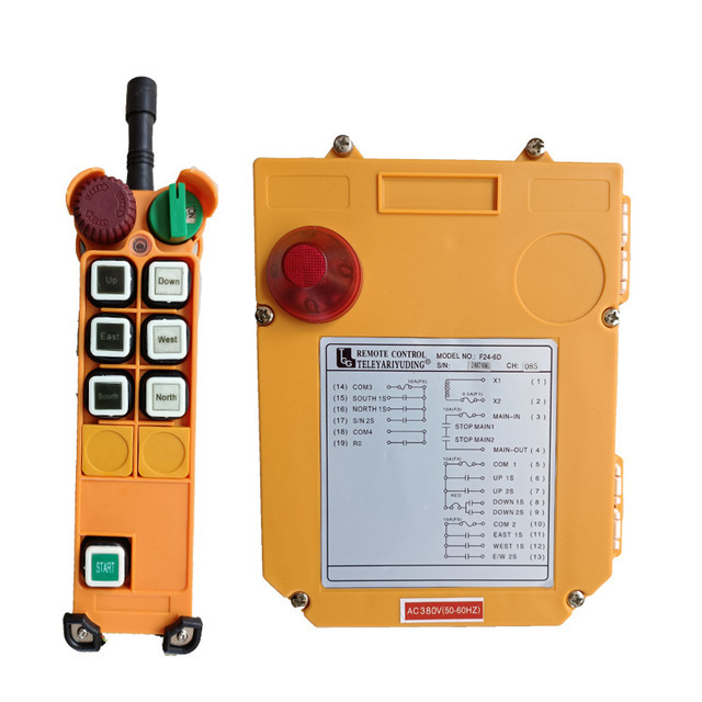 Iehc F21-E1B F21-4D F24-6D F24-8D F24-10D F24-12D Industrial Waterproof Wireless Control 315MHz 100M Hoist Overhead Crane ABS
