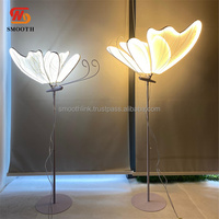 Fournitures de fête, décoration de fenêtre, décoration de scène, ailes de papillon lumineuses, guide de lumière LED, papillon lumineux