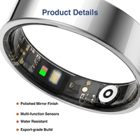Anneau intelligent de contrôle, tracker de santé et de forme physique, charge magnétique, moniteur de fréquence cardiaque, SpO2, suivi du sommeil pour Android et iOS