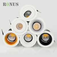 Spot LED encastré intelligent en aluminium réglable 9W COB pour la maison