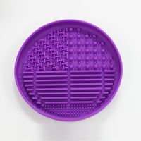 Tapis de nettoyage pour pinceaux de maquillage en silicone avec 4 zones de texture, tampon de lavage pour pinceaux cosmétiques et éponges de beauté, pour usage professionnel OEM/ODM en gros