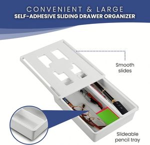 ZC-241129-34 Caja de Almacenamiento Cuadrada Moderna Ecológica Brillante de 1 Compartimento Extraíble para Artículos Diversos, Bolsa Ziplock, Hisopos de Algodón, Anillos para el Cabello, Plástico - Product Image 4