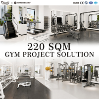 Solution d'usine de Guangzhou, Chine : Pack complet d'équipements de fitness commerciaux pour projet de club de gym de 220 m², idéal pour l'ouverture de chaînes de salles de sport