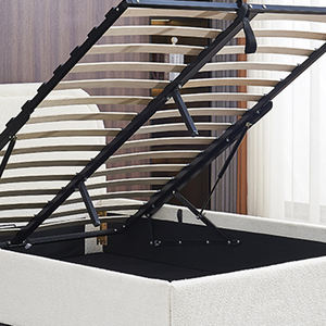 Juego de Muebles de Dormitorio para Hotel, Cama King Size, Doble, Tapizada en Tela, Lujosa, de Alta Gama - Product Image 6