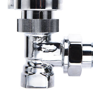 Chauffage par le sol TRV vanne de radiateur en laiton contrôle de la température tête <span class=keywords><strong>thermostatique</strong></span> avec EN215 tête TRV blanche couleur laiton/chrome - Product Image 1