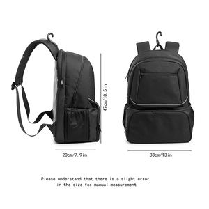 กระเป๋าเทนนิสกระเป๋าเป้สะพายหลังสำหรับผู้หญิงผู้ชายไม้2ชิ้นพร้อมช่องเก็บรองเท้าระบายอากาศ - Product Image 6