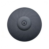 Cymbales électroniques à trois zones de 12 pouces en gros, recouvertes de caoutchouc, pour batterie électronique Roland.