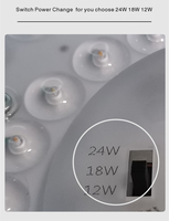Module de panneau lumineux LED avec capteur radar commutable 5 CCT certifié YR_ERP ETL pour luminaires de plafond modernes
