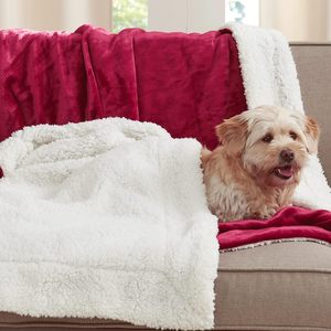 Red Fleece Blanket <strong>Christmas</strong> <strong>Throw</strong>, Super Soft Fluffy Thick Sherpa Warm Blankets for Winter - Product Image 3