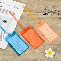 Etiquetas de Identificación de Viaje de PVC Flexible Multicolor para Bolsas y Equipaje, Juego de Etiquetas de Equipaje con Logotipo Personalizado