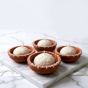 Handmade Soy Wax Sweet Ball <b>Candles</b> In Ceramic Bowls Bohemian Style Scented Floral Home Decoration for festive return gifts - Product Image 1