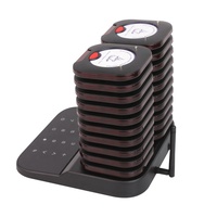 Système d'appel sans fil étanche pour restaurants avec 20 bipeurs de table, portée longue distance 1000 mètres, alertes sonores et lumineuses pour cafés