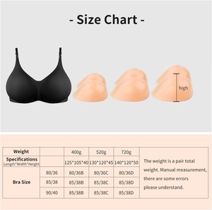Ensemble de soutien-gorge prothétique ONEFENG, <span class=keywords><strong>seins</strong></span> en silicone solide, inserts concaves, coussinets, mastectomie, sous-vêtements sans armatures pour femmes au quotidien - Product Image 6