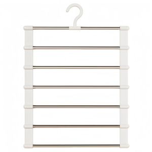 Multifunctional Stainless Steel Luxury Folding Pants Rack <strong>Ladder</strong> Hanger 5/7-Layer No-Trace Storage <strong>Hooks</strong> - Product Image 5