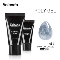 VALENDO-Poly Gel de Couleur Nude 15ml 30ml 60ml, Fournisseurs Professionnels d'Ongles, Vente en Gros, Gel d'Extension OEM, Constructeur de Gel pour Ongles