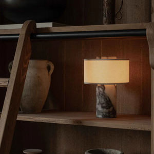 Lámpara de <span class=keywords><strong>Mesa</strong></span> Moderna con Pantalla de Tela para Dormitorio, Sala de Estar, Mesita de Noche, Decoración de Interiores, Hotel - Product Image 3