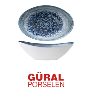 Bol ovale Blue Voyage 11 × 7,5 cm en porcelaine New Bone China avec impression numérique - Product Image 4