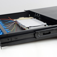 SC/UPC 12 Port 12 Core Fiber Optic Patch Panel ODF 1U 19'' Rak-Mount Sliding FTTH Terminal Box FTBC-12 SC/UPC Garansi 5 Tahun
