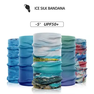 UPF50 Coolmax vente en gros bandanas tubulaires sans couture multifonctionnels couvre-chef cache-cou tube de visage bandana personnalisé
