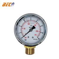 2.5 Inch 16bar Stainless Steel Glycerin Filled Pressure Gauge