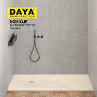 Base de douche plate en marbre artificiel durable pour salle de bain