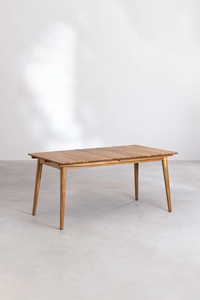 Table à manger rectangulaire en bois moderne et contemporaine ensemble six chaises pour café restaurant hôtel villa salles à manger cafés - Product Image 2