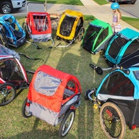 Suspension 2 en 1 double siège vélo remorque et poussette pour tout-petits enfants enfant et porte-vélos Jogger