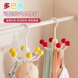 Multifunctional Flower Shape Hooks With Six Prongs For Wardrobe Clothing Organizer Hanging Closet Storage Hook Type PP Material - Product Image 2