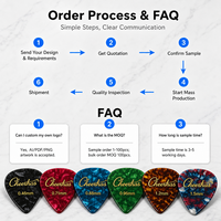 Plectres de guitare : Plusieurs options d'impression pour accessoires d'instruments de musique de scène personnalisés