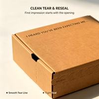 Boîtes d'emballage en carton ondulé personnalisées avec bandes de déchirement, grandes boîtes d'expédition, grandes boîtes d'envoi express, utilisées pour les vêtements