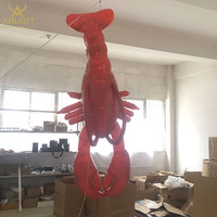 Homard gonflable géant de 3 m, écrevisse gonflable, crevettes gonflables, créatures marines à vendre
