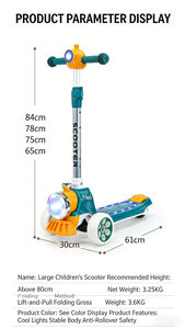 Vente directe du Hebei, trottinette pour bébé de 3 ans, jouet pour enfants, trottinette à 3 roues pour enfants avec musique et lumière - Product Image 6