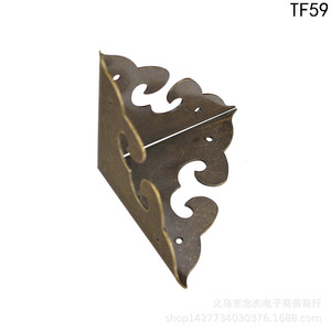 Copper Corner Protector 60mm X 44mm Chinese <b>Retro</b> Style Furniture Hardware For Home Office <b>Decorative</b> Bracket TF59 - Product Image 4