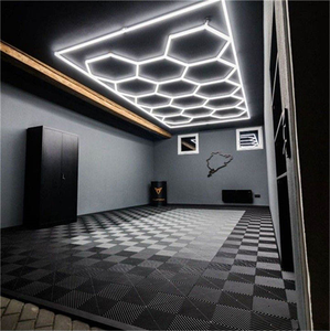 6500k 2.4*4.8m天井アルミLEDハニカム高軽量ライト六角形LED天井ライトガレージハニカムワークライト用 - Product Image 1