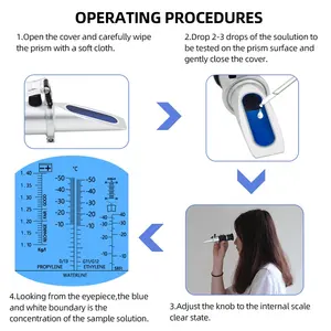 HEDAO RHA-501ATC 4 in 1 el antifriz test cihazı 30-35% araç refraktometre ile ATC <span class=keywords><strong>Adblue</strong></span> sıvı glikol üre test cihazı - Product Image 4