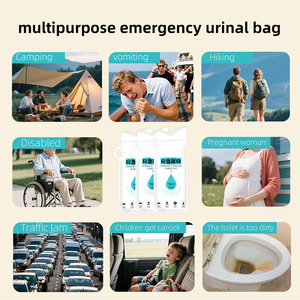 Bolsa de Orina Desechable de Lujo Altamente Recomendada, Portátil, con Cierre, para Viajes al Aire Libre, Emergencias, con Refuerzo, Material Plástico - Product Image 6