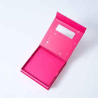 Boîte cadeau à fermeture magnétique personnalisée avec fenêtre transparente, emballage rigide pour les ongles pressés