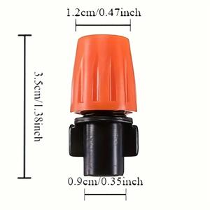 Pulvérisateur à brouillard orange-gris avec buse atomisatrice réglable, embout de pulvérisation rapide, pour jardin, refroidissement, dépoussiérage, micro-pulvérisation - Product Image 5